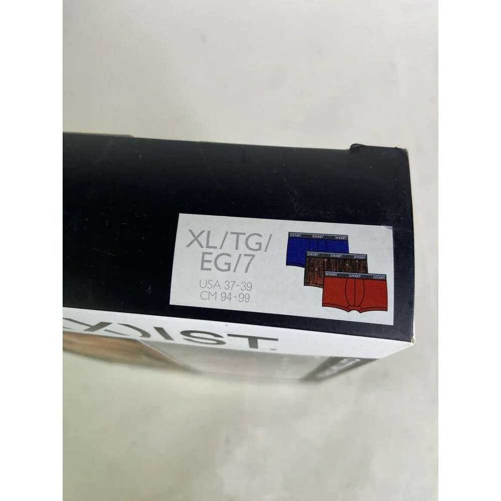 2xist Cotton Stretch 3 Pack No Show Trunks Boxer Briefs Underwear Mens Size XL